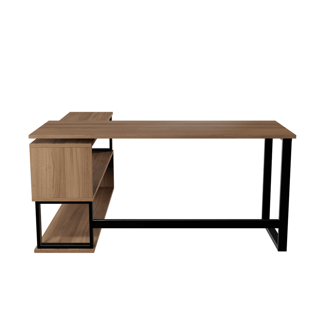 L Shaped Executive Desk with Storage Design by Riyan Luxiwood