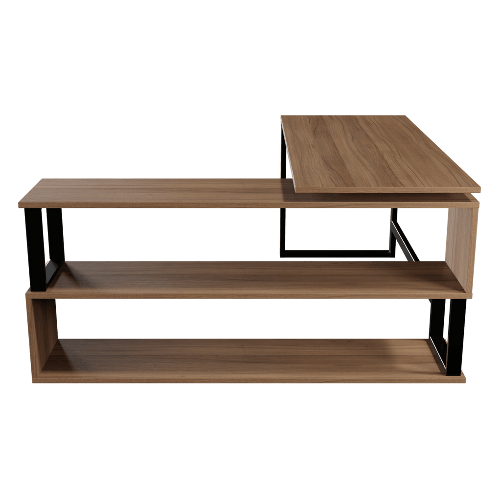 L Shaped Executive Desk with Storage Design by Riyan Luxiwood