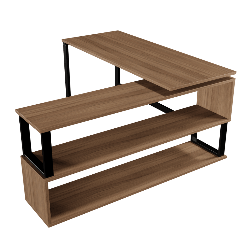 L Shaped Executive Desk with Storage Design by Riyan Luxiwood