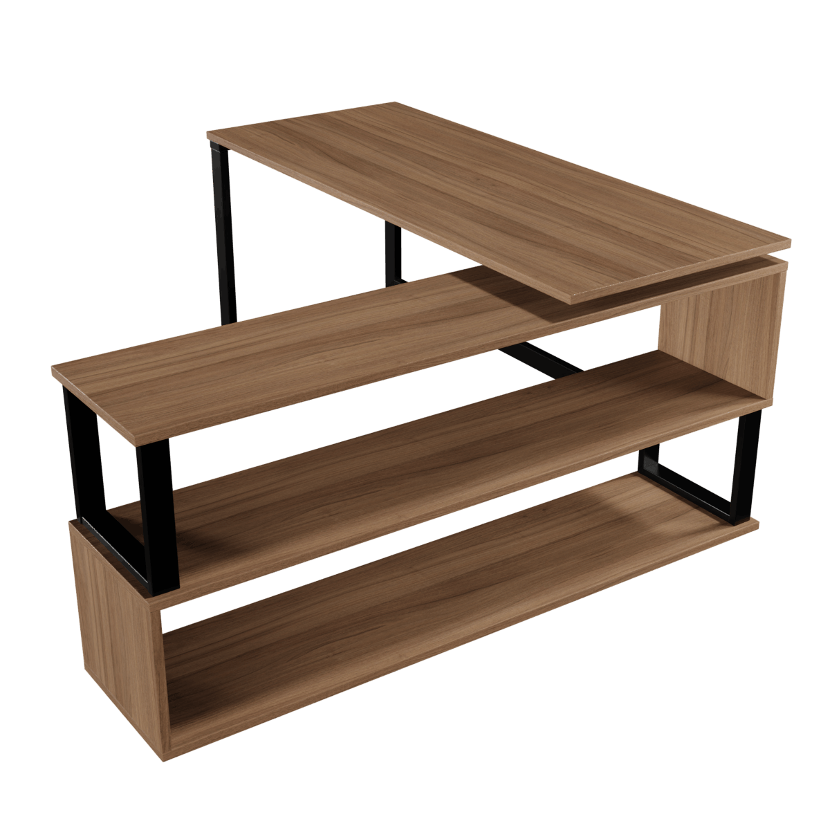 L Shaped Executive Desk with Storage Design by Riyan Luxiwood