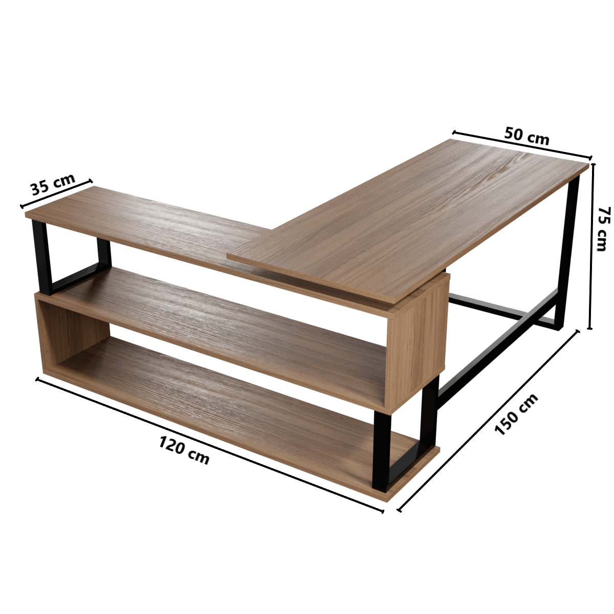 L Shaped Executive Desk with Storage Design by Riyan Luxiwood