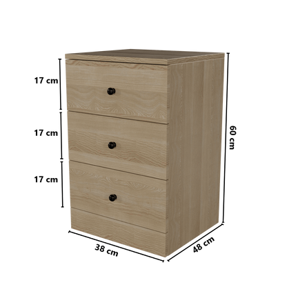 Chest of 3 Drawers by Riyan Luxiwood.