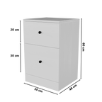 Chest of 2 Drawers by Riyan Luxiwood.