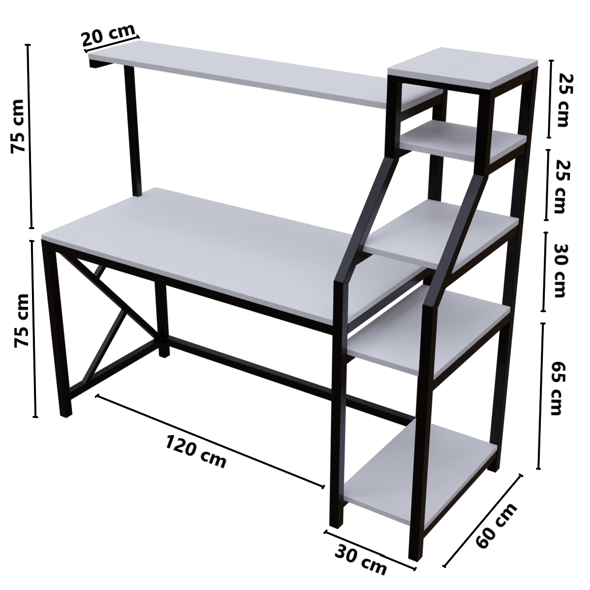 Rio Study Table with Verticle Storage by Riyan Luxiwood