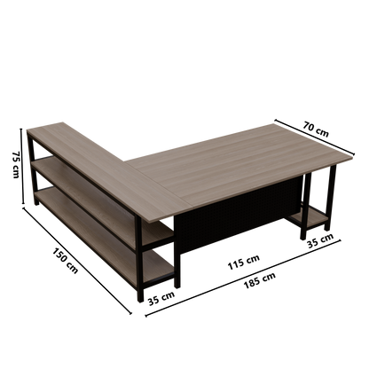 Marvin study Table With Open Storage by Riyan Luxiwood.