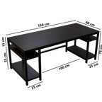 Edward Computer Table With Open Storage By Riyan Luxiwood.
