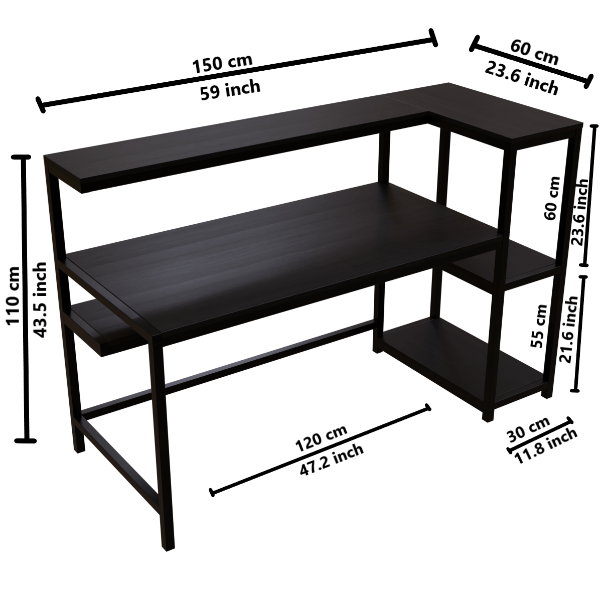 Fronx Computer Table With Open Storage By Riyan Luxiwood.