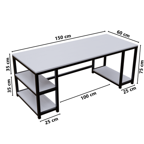 Jackson computer Table With Open Storage By Riyan Luxiwood.