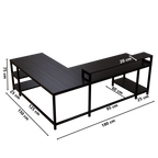 Archice L Shape Desk With Monitor Riser By Riyan Luxiwood.