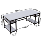 Edward Computer Table With Open Storage By Riyan Luxiwood.
