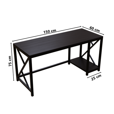 Patrick Computer Table With Open Storage By Riyan Luxiwood.