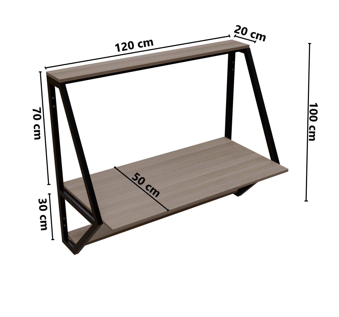 Badonia Wall Mounted Desk by Riyan Luxiwood.