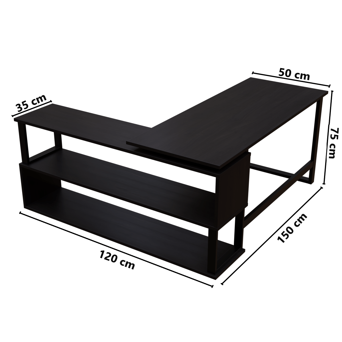 L Shaped Executive Desk with Storage Design by Riyan Luxiwood