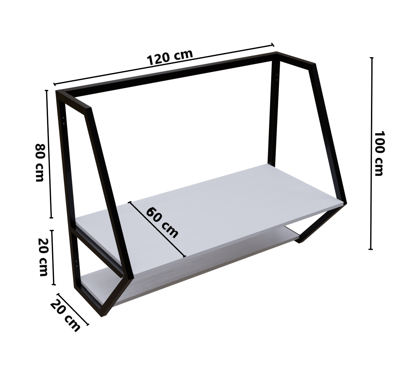 Berlin Wall Mounted Desk by Riyan Luxiwood.