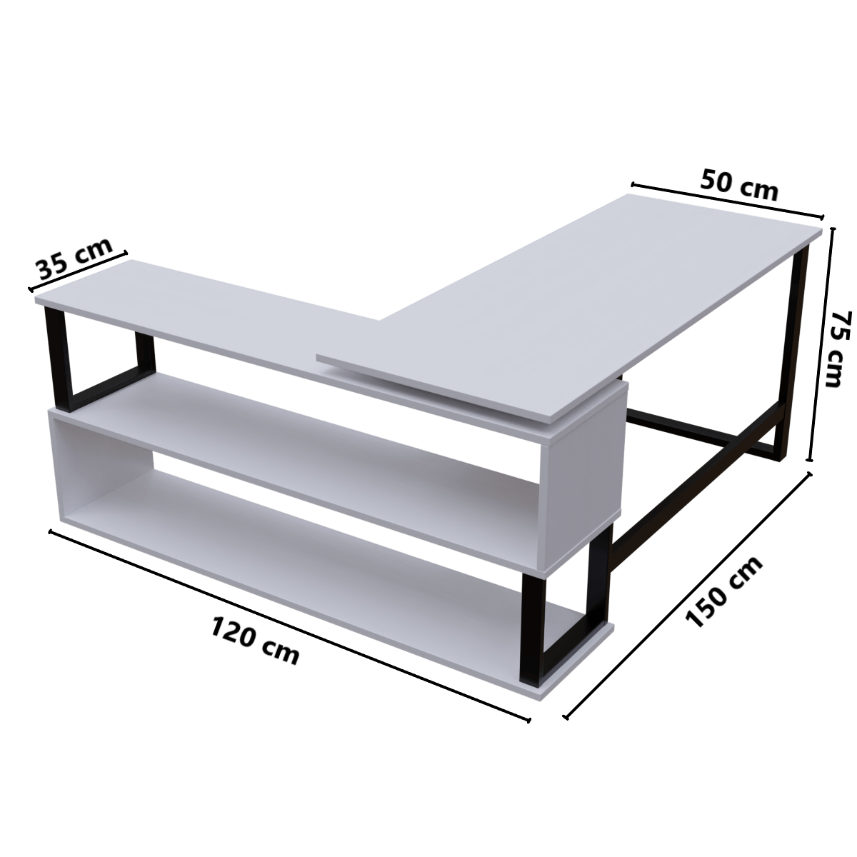 L Shaped Executive Desk with Storage Design by Riyan Luxiwood