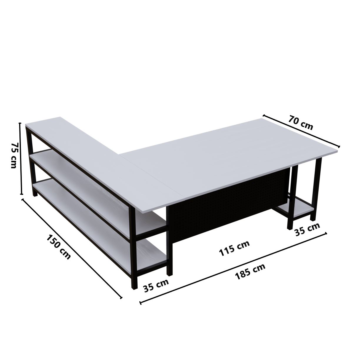 Marvin study Table With Open Storage by Riyan Luxiwood.