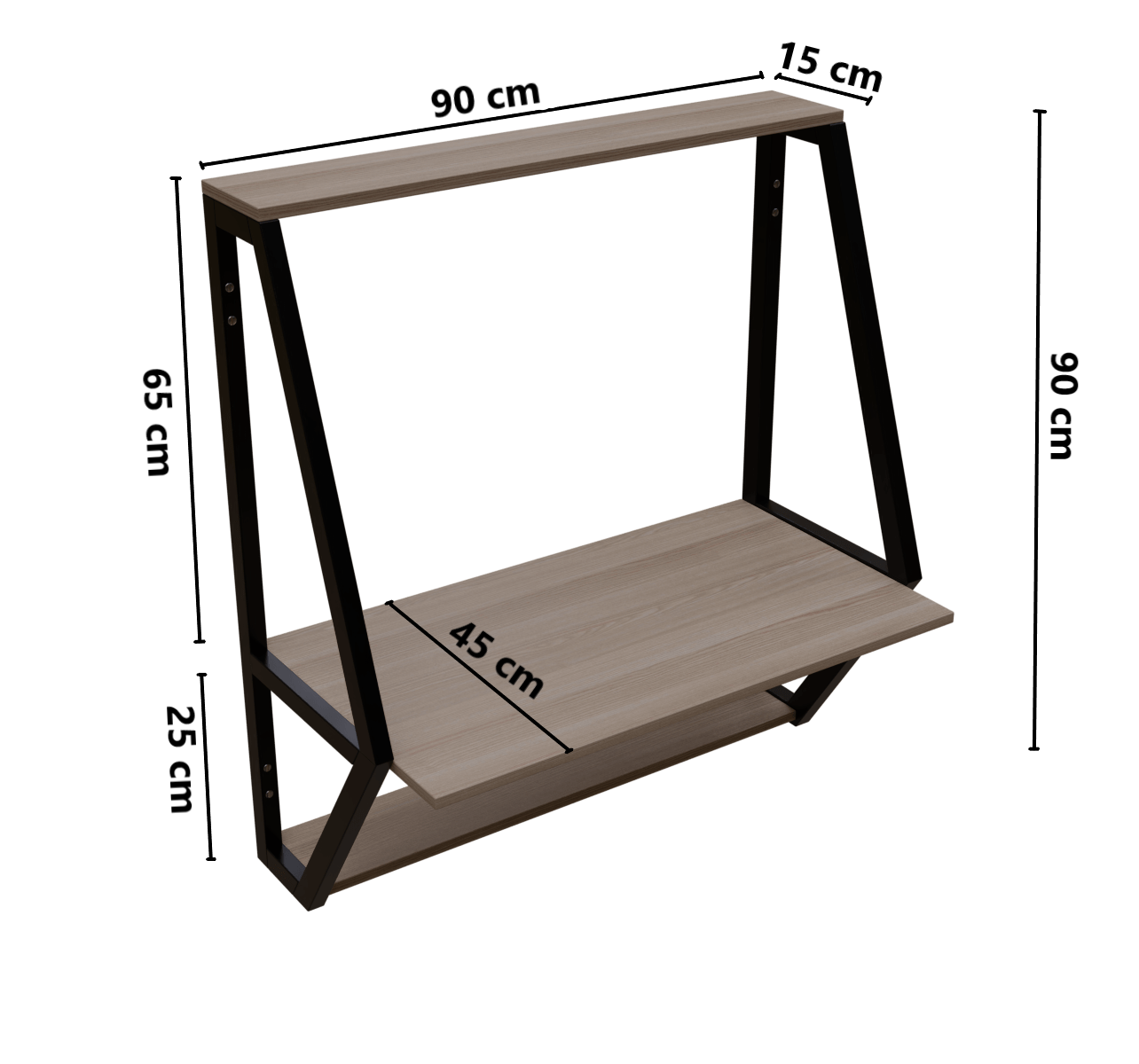 Badonia Wall Mounted Desk by Riyan Luxiwood.