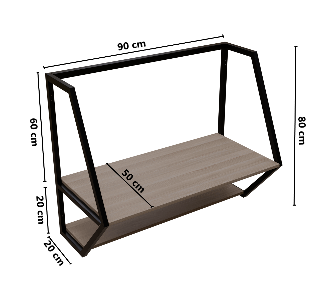 Berlin Wall Mounted Desk by Riyan Luxiwood.