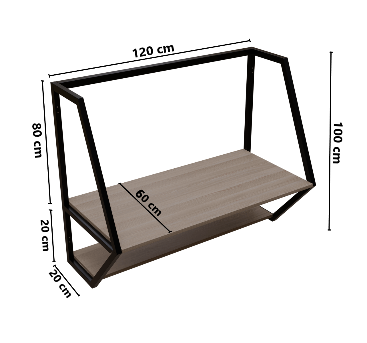 Berlin Wall Mounted Desk by Riyan Luxiwood.