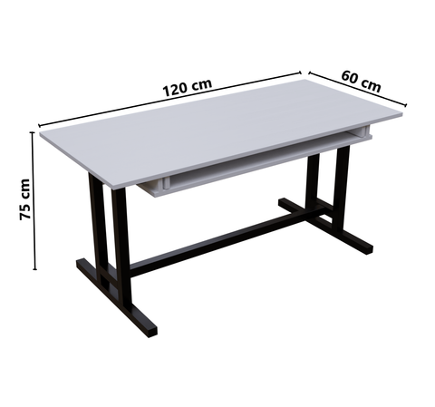 Zinnia Study Table with Keyboard Tray by Riyan Luxiwood.