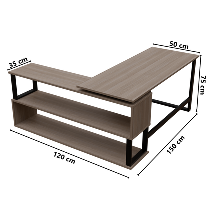 L Shaped Executive Desk with Storage Design by Riyan Luxiwood