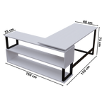 L Shaped Executive Desk with Storage Design by Riyan Luxiwood