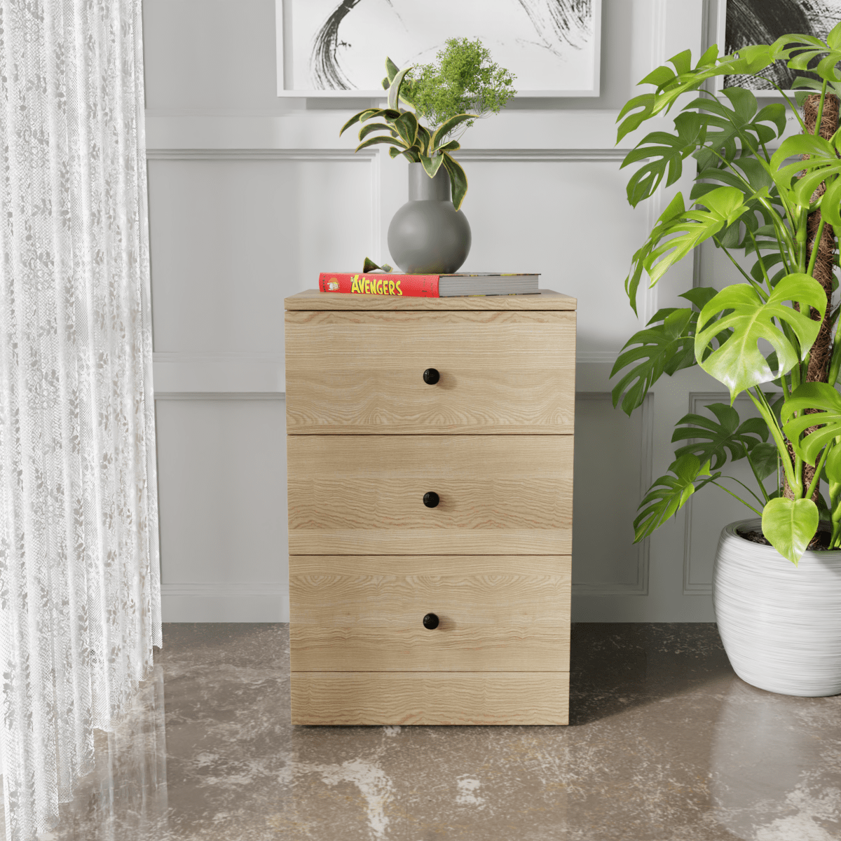 Chest of 3 Drawers by Riyan Luxiwood.