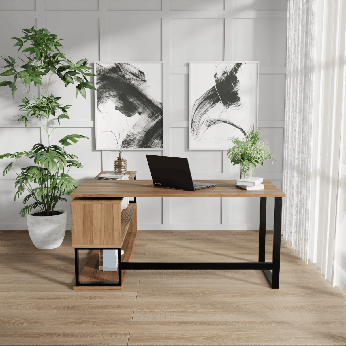 Hunter L Shaped Executive Desk by Riyan Luxiwood