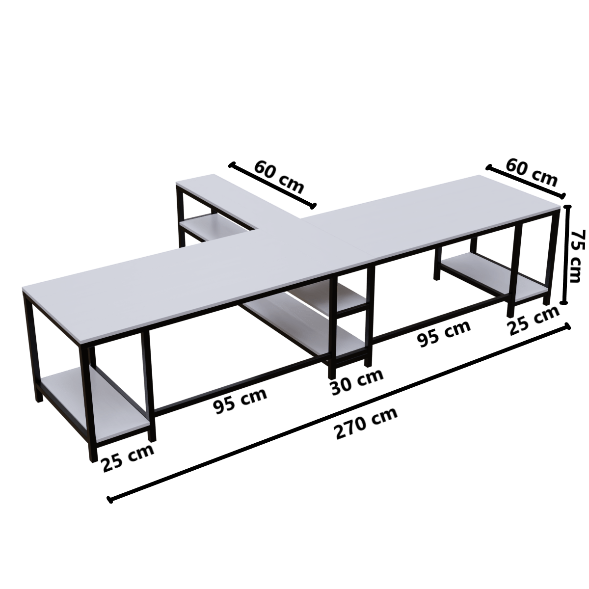 Haldin Computer Table With Open Storage By Riyan Luxiwood.