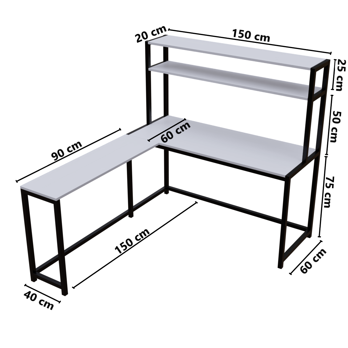 Hutch Corner Desk With Open Storage Design By Riyan Luxiwood