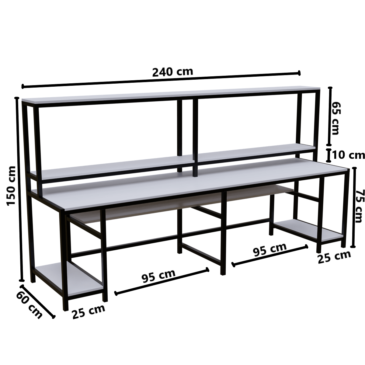 Ember Computer Table With Open Storage By Riyan Luxiwood.