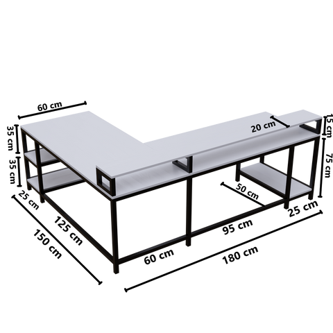 Archice Computer Table With Open Storage By Riyan Luxiwood.