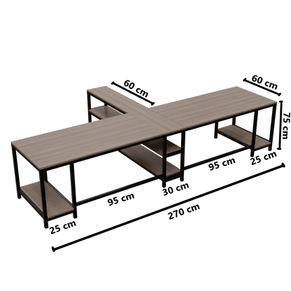 Haldin Computer Table With Open Storage By Riyan Luxiwood.
