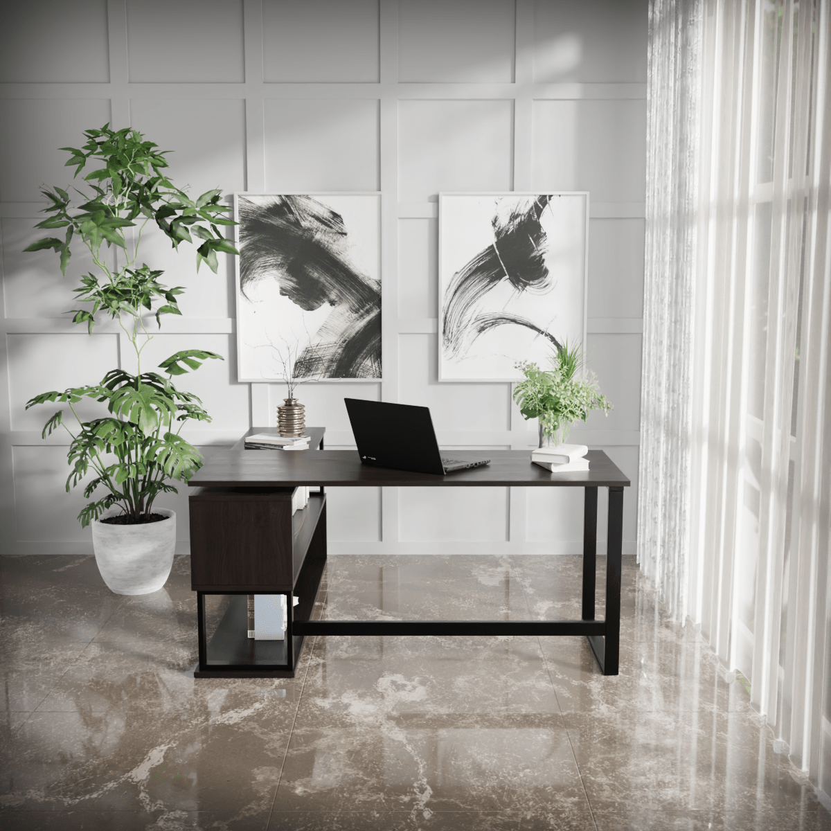 Hunter L Shaped Executive Desk by Riyan Luxiwood
