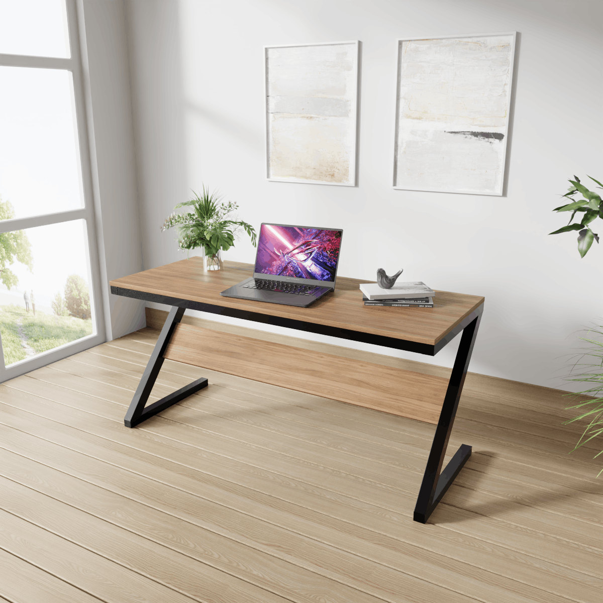 Z Type Computer Table by Riyan Luxiwood