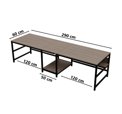Dublin Computer Table With Open Storage By Riyan Luxiwood.