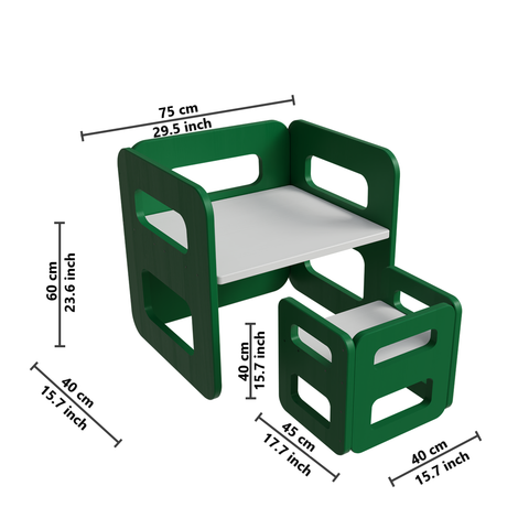 Benny Kids Study Table with Chair by Riyan Luxiwood