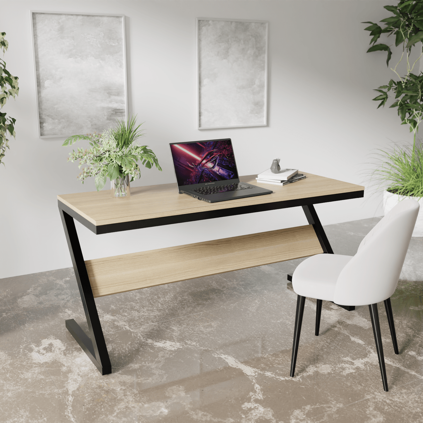 Z Type Computer Table by Riyan Luxiwood