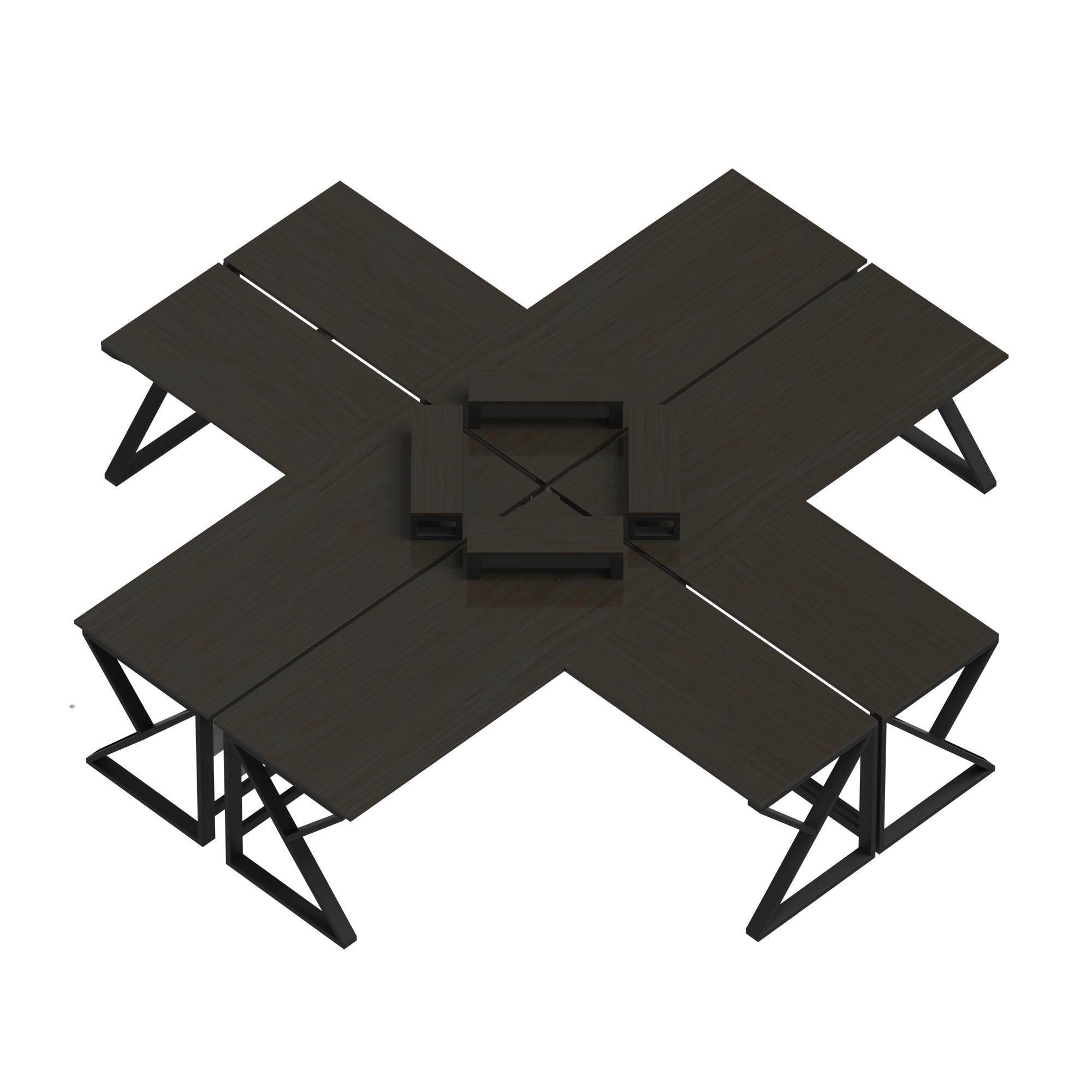 Fabio L Shape Computer Table with Monitor Riser By Riyan Luxiwood