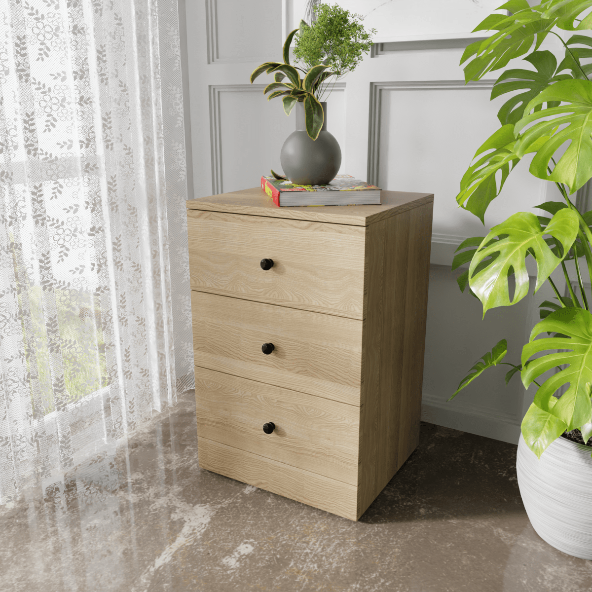 Chest of 3 Drawers by Riyan Luxiwood.