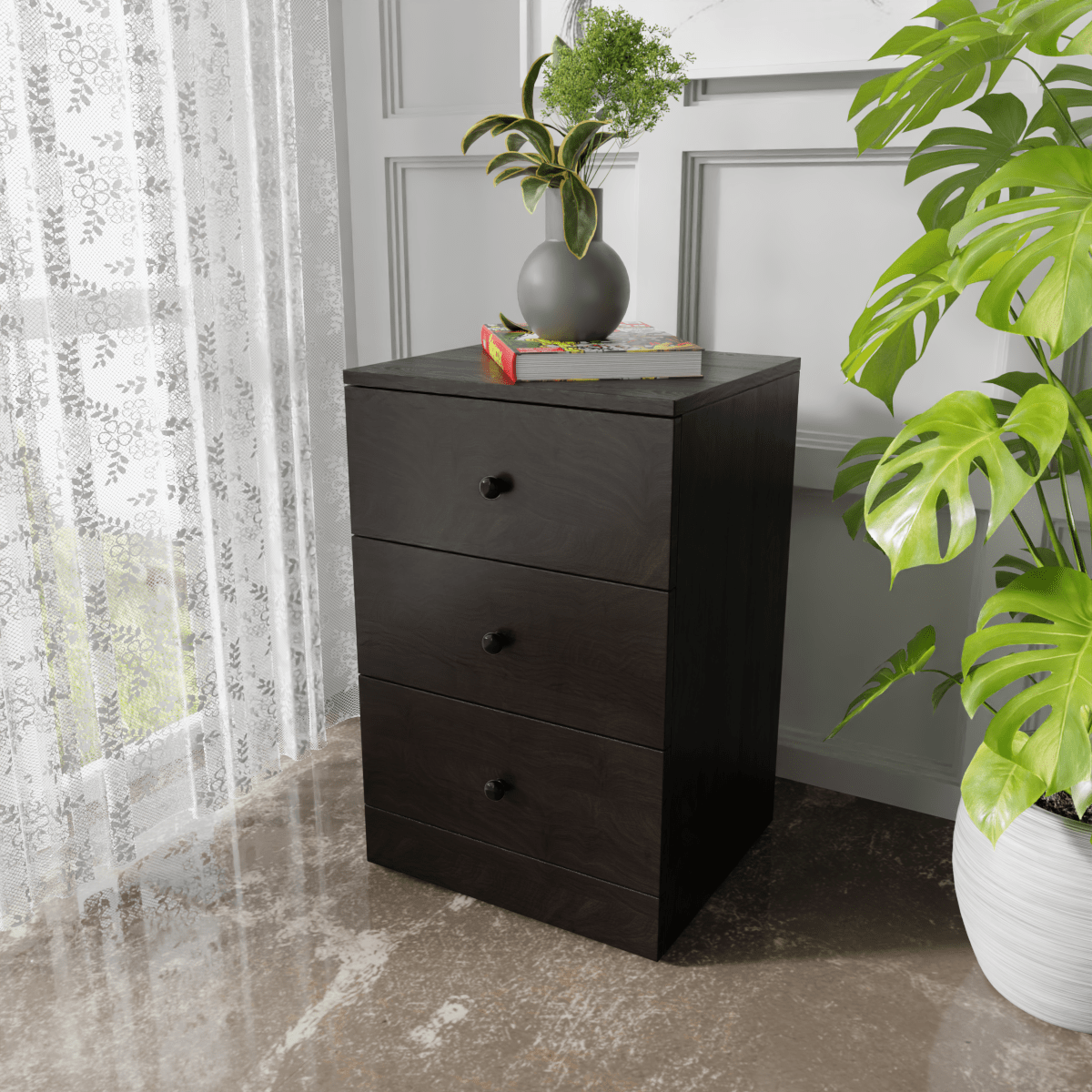 Chest of 3 Drawers by Riyan Luxiwood.