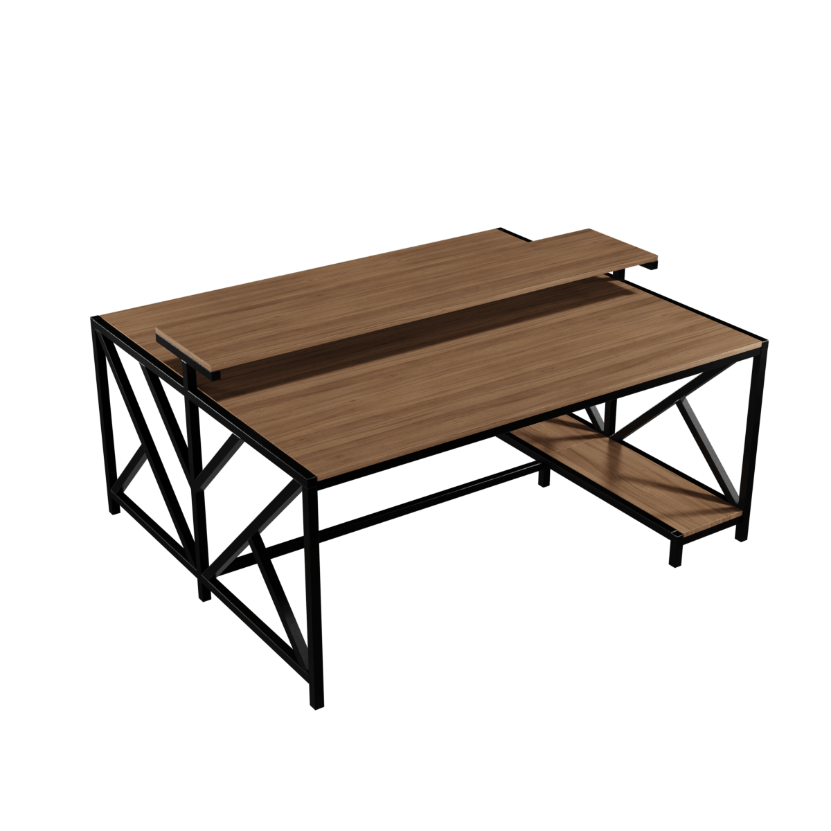 Hammer Computer Table With Open Storage By Riyan Luxiwood.
