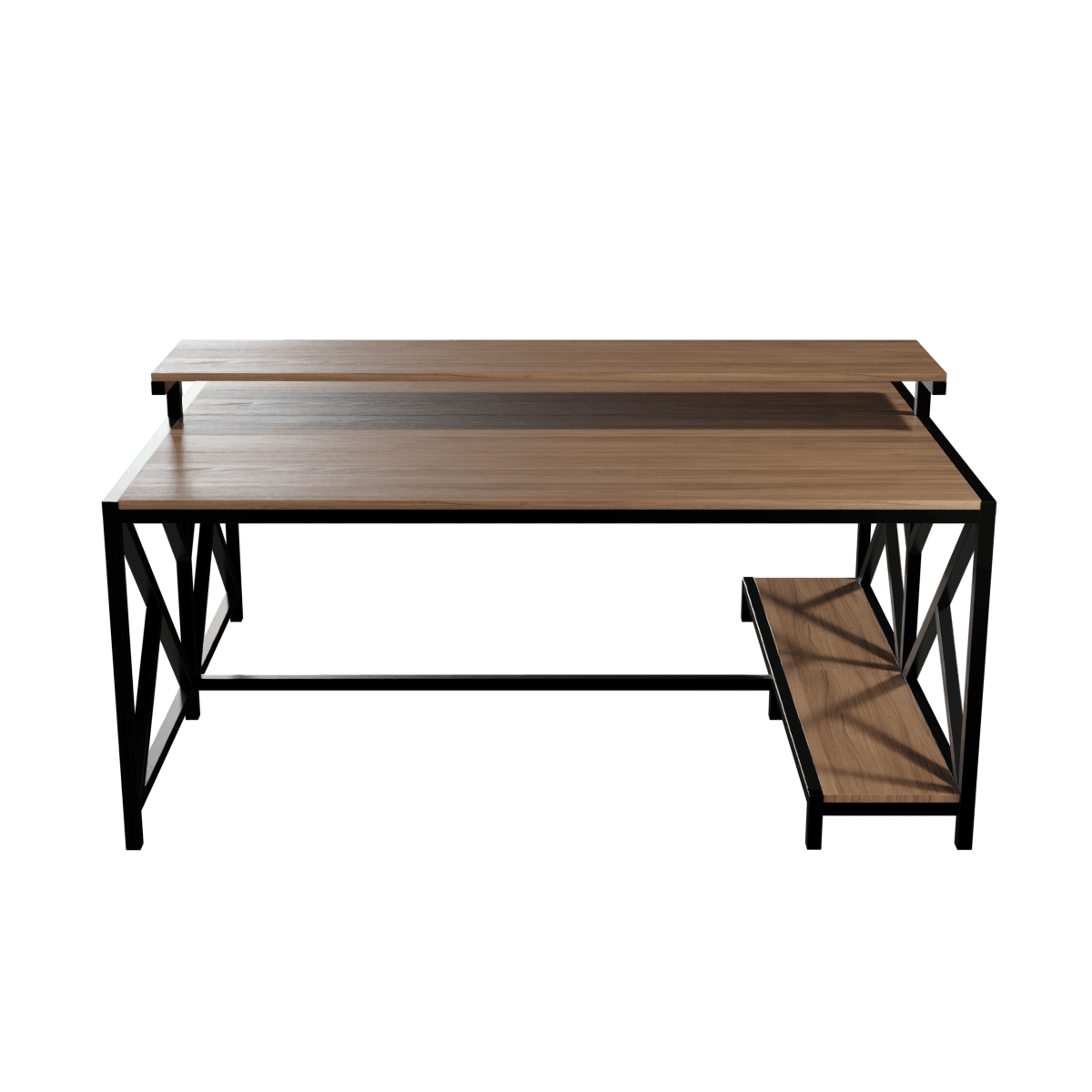 Hammer Computer Table With Open Storage By Riyan Luxiwood.