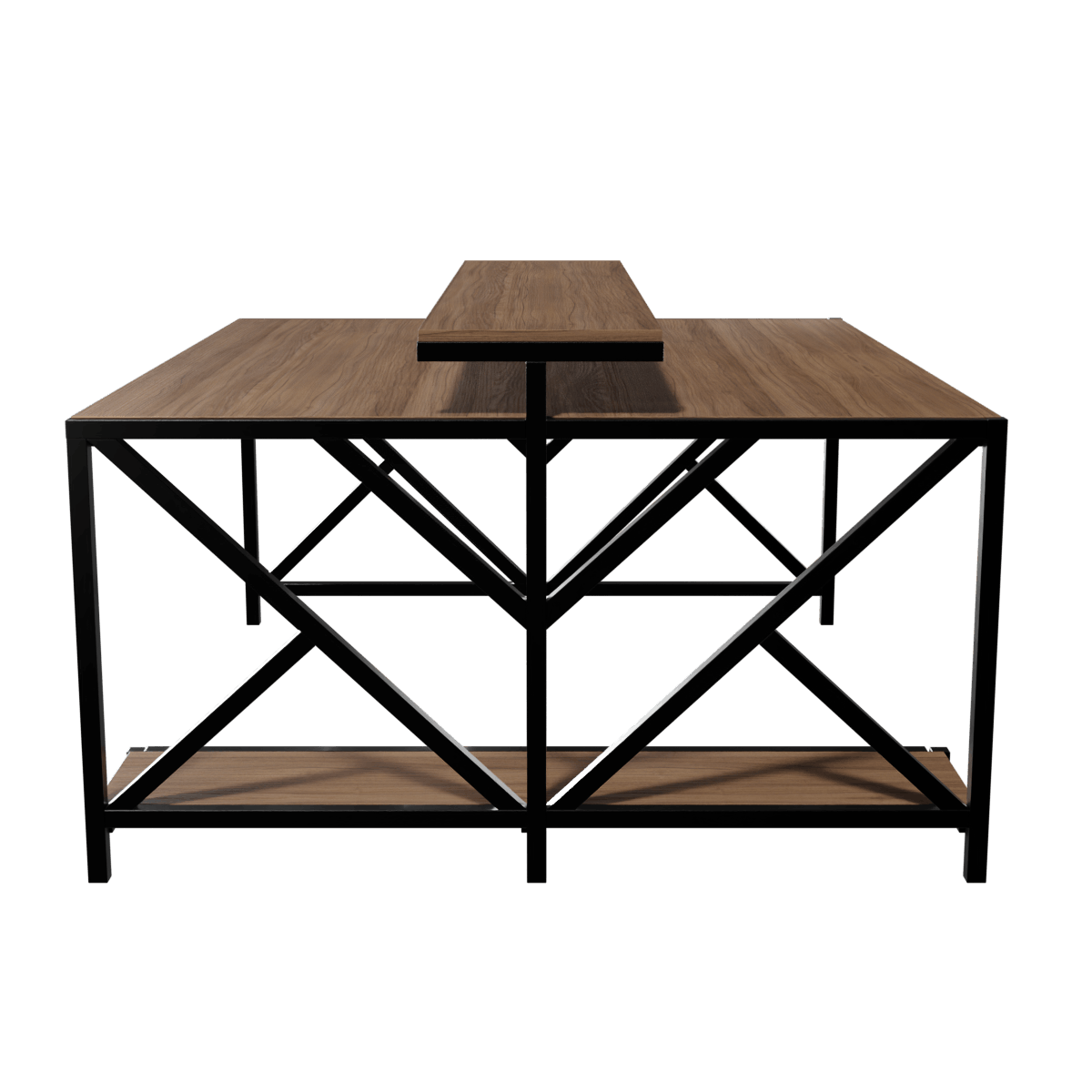 Hammer Computer Table With Open Storage By Riyan Luxiwood.