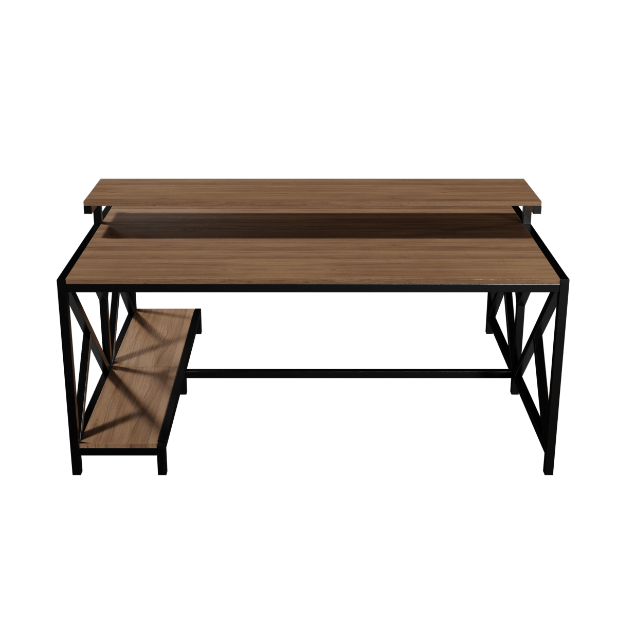 Hammer Computer Table With Open Storage By Riyan Luxiwood.