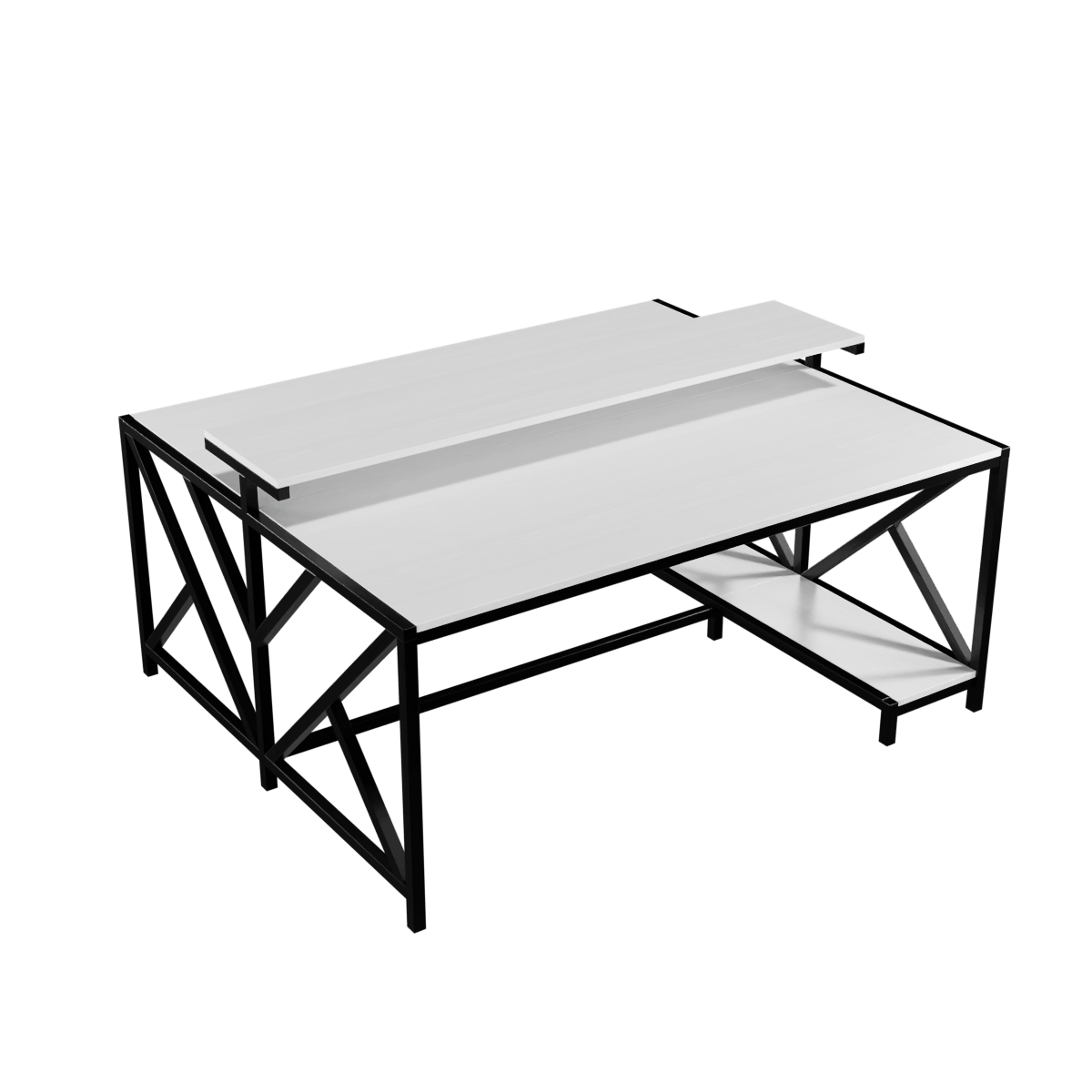 Hammer Computer Table With Open Storage By Riyan Luxiwood.