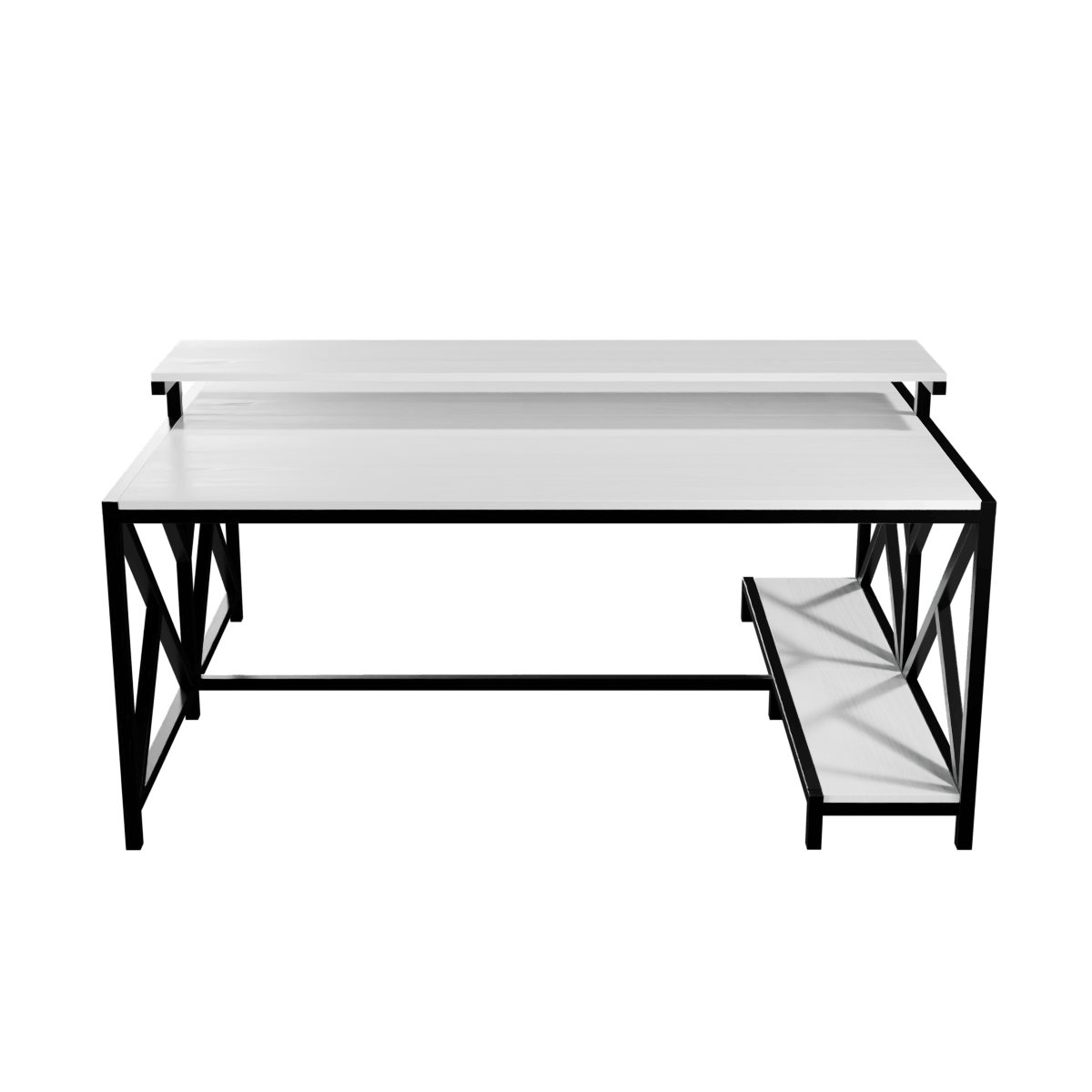 Hammer Computer Table With Open Storage By Riyan Luxiwood.