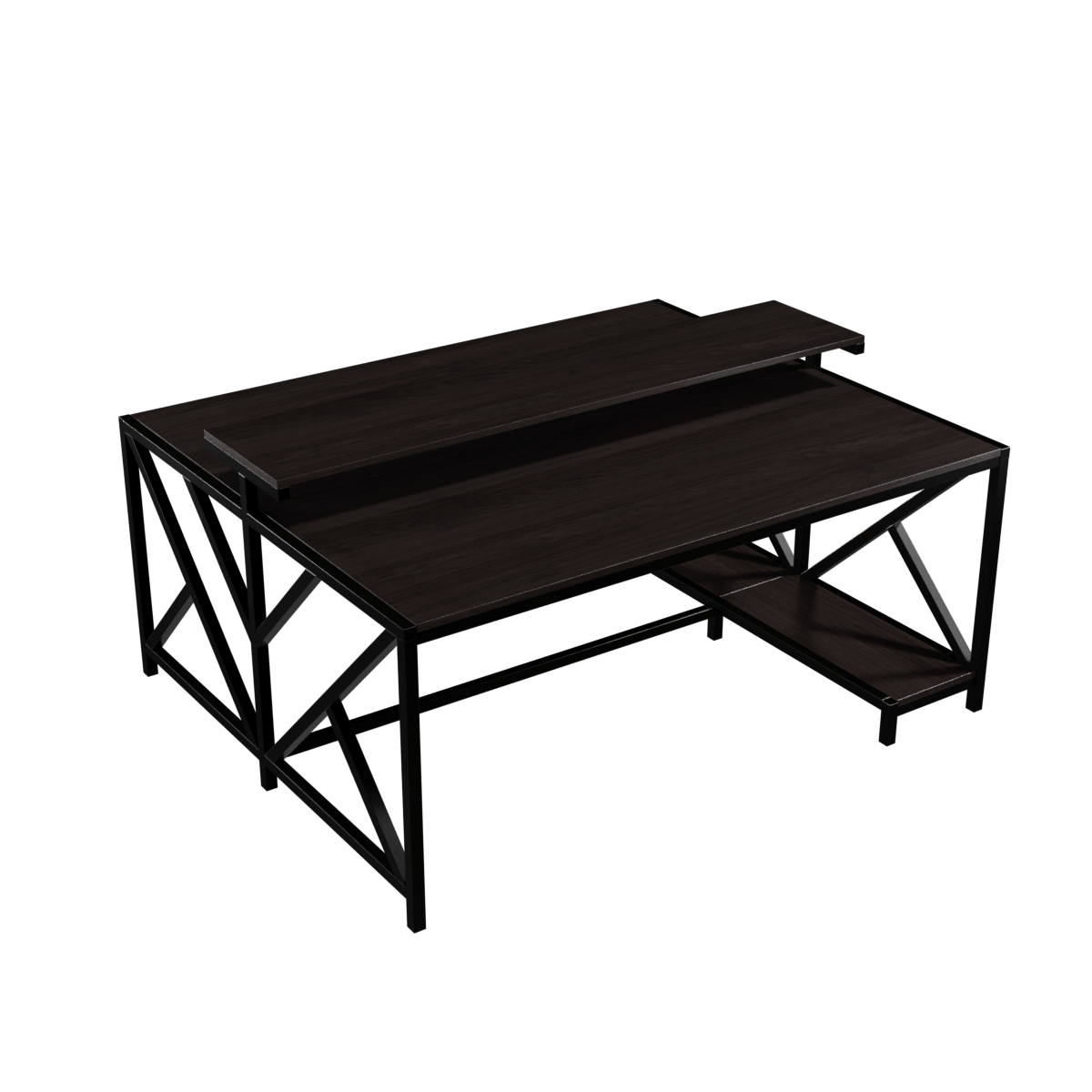 Hammer Computer Table With Open Storage By Riyan Luxiwood.