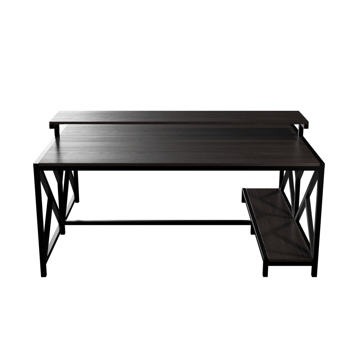 Hammer Computer Table With Open Storage By Riyan Luxiwood.