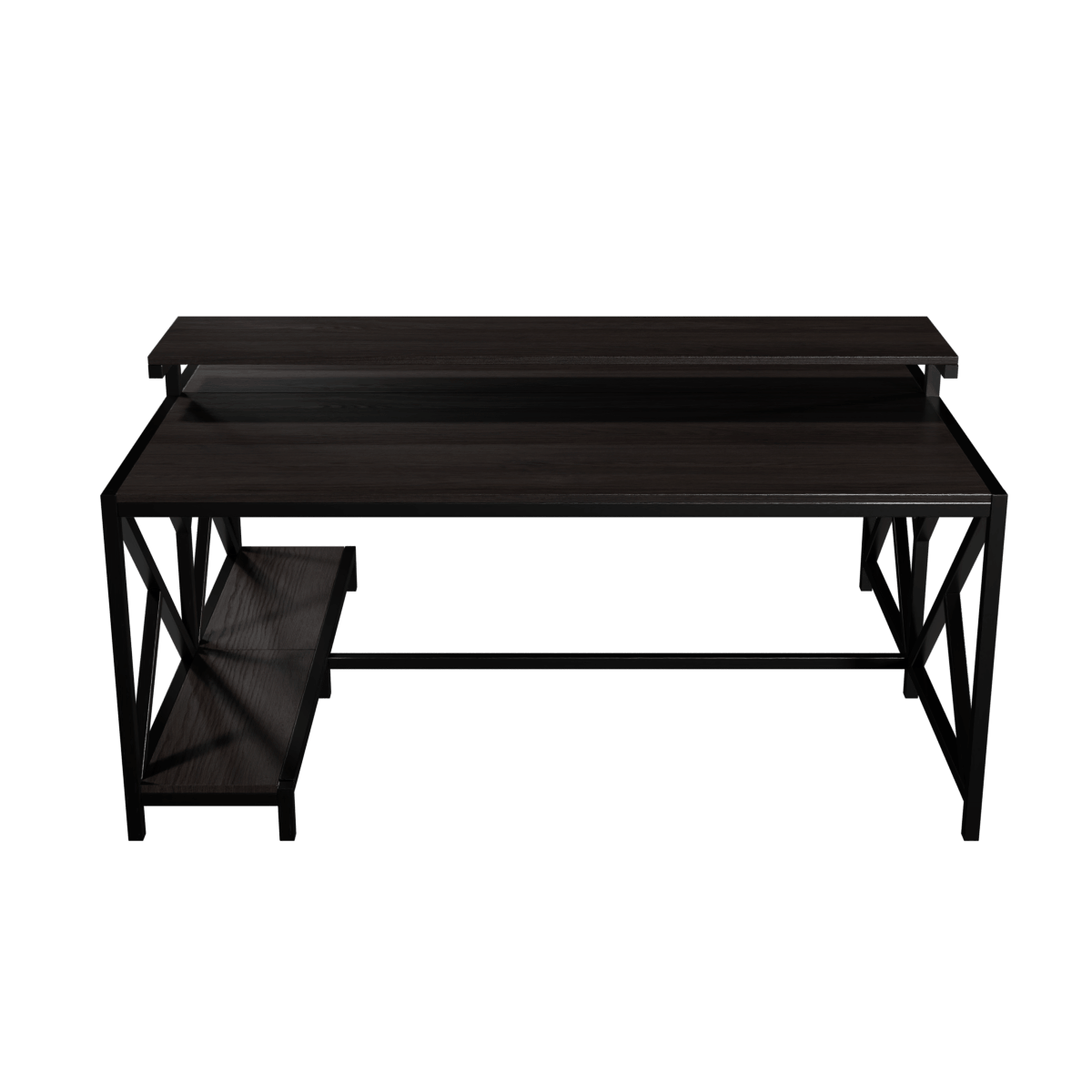 Hammer Computer Table With Open Storage By Riyan Luxiwood.
